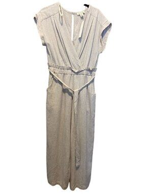 Monteau Los Angeles Linen Blend Jumpsuit – Size L – Beige